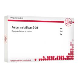 Abbildung: DHU Aurum metallicum D 30 Ampullen 8X1 ml, Ampullen PZN 11704359