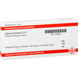 Abbildung: DHU Calcium fluoratum D 12 Ampullen 8X1 ml, Ampullen PZN 11704684