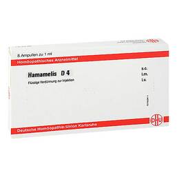 Abbildung: DHU Hamamelis D 4 Ampullen 8X1 ml, Ampullen PZN 11706200