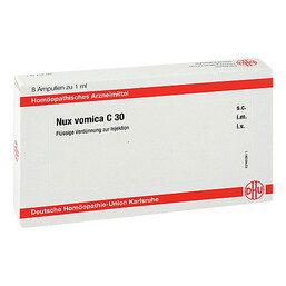 Abbildung: DHU Nux vomica C 30 Ampullen Ampullen, 8X1 ml PZN 11707429