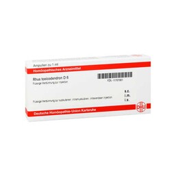 Abbildung: DHU Rhus Toxicodendronicodendron D 6 Ampullen Ampullen, 8X1 ml PZN 11707961