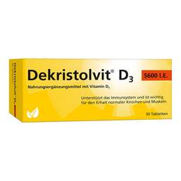 Abbildung: Dekristolvit D3 5.600 I.E. Tabletten 30 St, Tabletten PZN 11709687