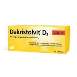 Abbildung: Dekristolvit D3 5.600 I.E. Tabletten Tabletten, 60 St PZN 11709693