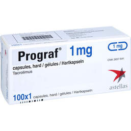 Abbildung: Prograf 1 mg Hartkapseln 100 St, Hartkapseln PZN 11714056