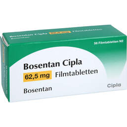 Abbildung: Bosentan Cipla 62,5 mg Filmtabletten 56 St, Filmtabletten PZN 11715222