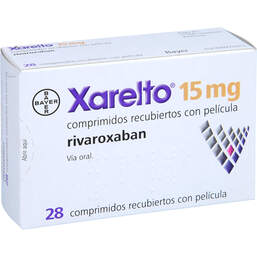 Abbildung: Xarelto 15 mg Filmtabletten 28 St, Filmtabletten PZN 11724729