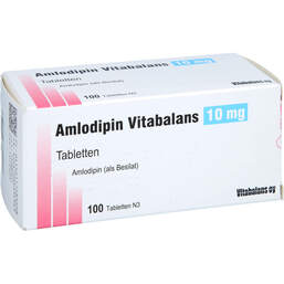 Abbildung: Amlodipin Vitabalans 10 mg Tabletten 100 St, Tabletten PZN 11728360