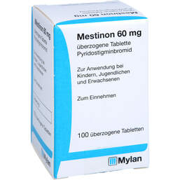 Abbildung: Mestinon 60 mg überzogene Tabletten 100 St, Überzogene Tabletten PZN 11728414