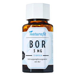 Abbildung: Naturafit Bor 3 mg Kapseln 75 St, Kapseln PZN 11731936