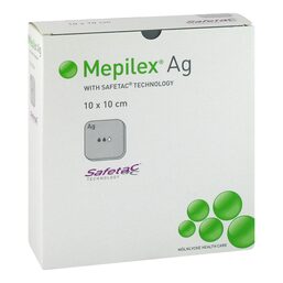 Abbildung: Mepilex Ag Schaumverband 10x10 cm steril 10 St, Verband PZN 11741969