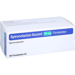 Abbildung: Spironolacton Accord 50 mg Filmtabletten 100 St, Filmtabletten PZN 11851994