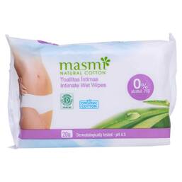 Abbildung: Bio Intimpflegetücher 100% Bio-Baumwolle Masmi Tücher, 20 St PZN 11852717