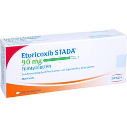 Abbildung: Etoricoxib STADA 90 mg Filmtabletten 50 St, Filmtabletten PZN 11853059