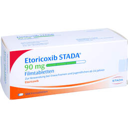 Abbildung: Etoricoxib STADA 90 mg Filmtabletten 100 St, Filmtabletten PZN 11853065