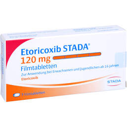 Abbildung: Etoricoxib STADA 120 mg Filmtabletten 7 St, Filmtabletten PZN 11853071