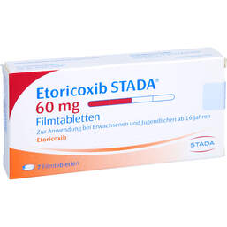 Abbildung: Etoricoxib STADA 60 mg Filmtabletten 7 St, Filmtabletten PZN 11853295
