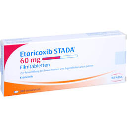 Abbildung: Etoricoxib STADA 60 mg Filmtabletten 20 St, Filmtabletten PZN 11853303