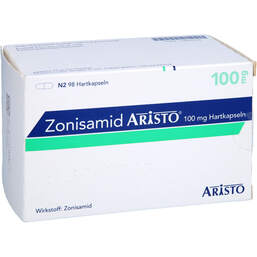 Abbildung: Zonisamid Aristo 100 mg Hartkapseln 98 St, Hartkapseln PZN 11853415