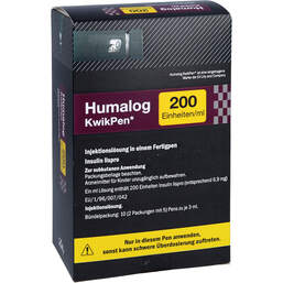 Abbildung: Humalog 200 E / ml Kwikpen Injektionslösung 10X3 ml, Injektionslösung PZN 11853496