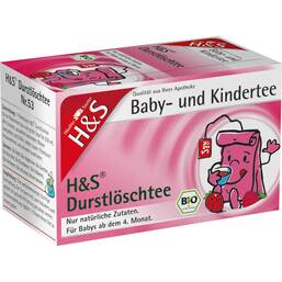 Abbildung: H&S Bio Durstlöschtee Baby- und Kindertee Filterbeutel Filterbeutel, 20X3.0 g PZN 11855839