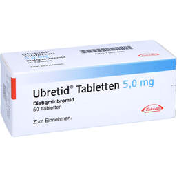 Abbildung: Ubretid Tabletten 5 mg 50 St, Tabletten PZN 11857695