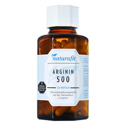Abbildung: Naturafit Arginin 500 Kapseln 120 St, Kapseln PZN 11859145