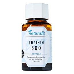 Abbildung: Naturafit Arginin 500 Kapseln 60 St, Kapseln PZN 11859151