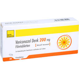 Abbildung: Voriconazol Denk 200 mg Filmtabletten 30 St, Filmtabletten PZN 11864330