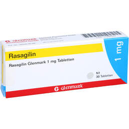Abbildung: Rasagilin Glenmark 1 mg Tabletten 30 St, Tabletten PZN 11865312