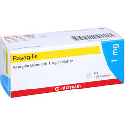 Abbildung: Rasagilin Glenmark 1 mg Tabletten 100 St, Tabletten PZN 11865329