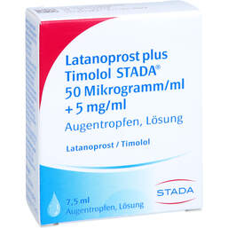 Abbildung: Latanoprost plus Timolol STADA 50 µg / ml + 5 mg / ml AT 3X2.5 ml, Augentropfen PZN 11871092