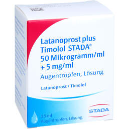 Abbildung: Latanoprost plus Timolol STADA 50 µg / ml + 5 mg / ml AT 6X2.5 ml, Augentropfen PZN 11871100