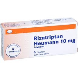 Abbildung: Rizatriptan Heumann 10 mg Tabletten 6 St, Tabletten PZN 11871324