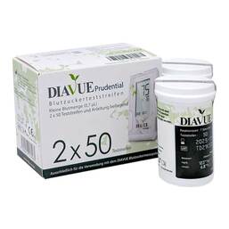 Abbildung: Diavue Prudential Blutzuckerteststreifen 2X50 St, Teststreifen PZN 11872080