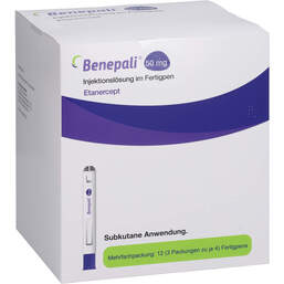 Abbildung: Benepali 50 mg Injektionslösung in einem Fertigpen 12 St, Injektionslösung PZN 11879521
