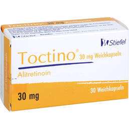 Abbildung: Toctino 30 mg Weichkapseln 30 St, Weichkapseln PZN 11885355