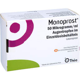 Abbildung: Monoprost 50 Mikrogramm / ml Augentropfenin Einzeldosen 30X0.2 ml, Einzeldosispipetten PZN 11886018