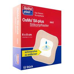Abbildung: Osmo Sil-plus Silikonpflaster 8x8 cm steril 10 St, Pflaster PZN 11896962