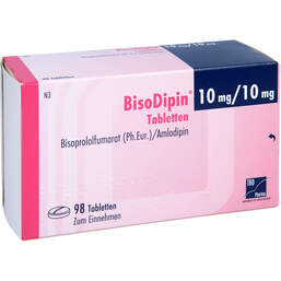 Abbildung: Bisodipin 10 mg / 10 mg Tabletten 98 St, Tabletten PZN 12020901
