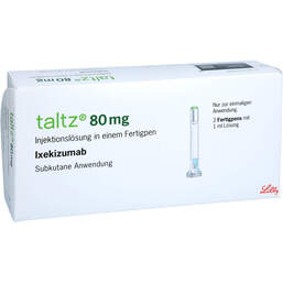 Abbildung: Taltz 80 mg Injektionslösung in einem Fertigpen 2 St, Injektionslösung in einem Fertigpen PZN 12143383