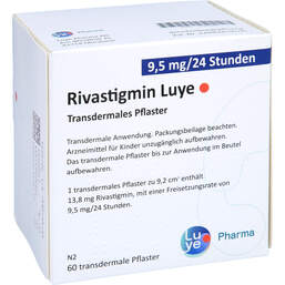 Abbildung: Rivastigmin Luye 9,5 mg / 24 Std. transderm.Pflaster 60 St, Pflaster transdermal PZN 12147263