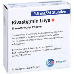 Abbildung: Rivastigmin Luye 9,5 mg / 24 Std. transderm.Pflaster 42 St, Pflaster transdermal PZN 12147323