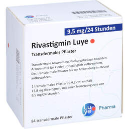 Abbildung: Rivastigmin Luye 9,5 mg / 24 Std. transderm.Pflaster 84 St, Pflaster transdermal PZN 12147346