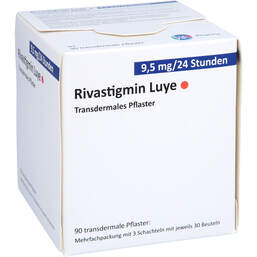 Abbildung: Rivastigmin Luye 9,5 mg / 24 Std. transderm.Pflaster 90 St, Pflaster transdermal PZN 12147352