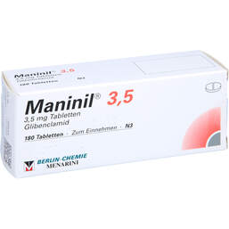 Abbildung: Maninil 3,5 Tabletten 180 St, Tabletten PZN 12147671