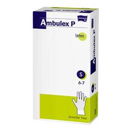 Abbildung: Ambulex Latex Untersuchungshandsch ungepudert unsteril S 100 St, Handschuhe PZN 12338230