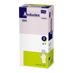 Abbildung: Ambulex Vinyl Untersuchungshandschuhe ungepudert unsteril S 100 St, Handschuhe PZN 12338247