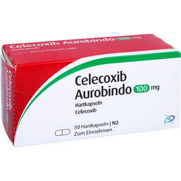 Abbildung: Celecoxib Aurobindo 100 mg Hartkapseln 50 St, Hartkapseln PZN 12343113