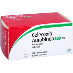 Abbildung: Celecoxib Aurobindo 100 mg Hartkapseln 100 St, Hartkapseln PZN 12343136