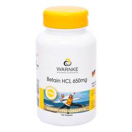 Abbildung: Betain HCL 650 mg Kapseln 120 St, Kapseln PZN 12343722
